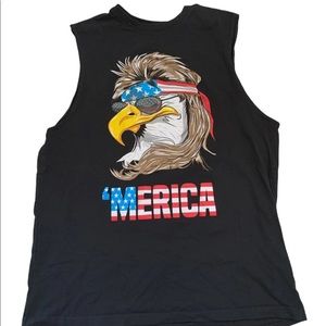 Men's extra-large Merica eagle cut off tee